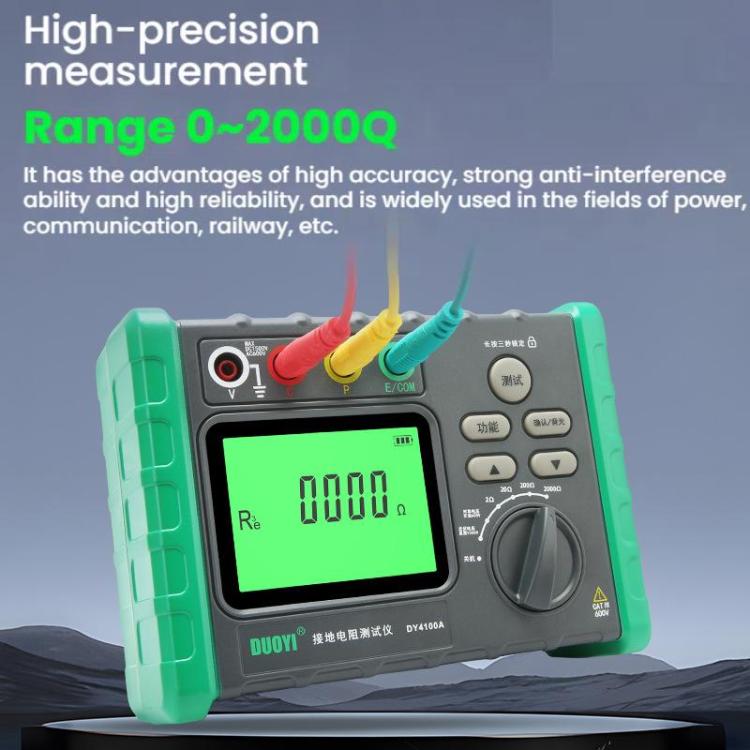 Tester digitale per la resistenza di terra DUOYI, DY4100A, DY4100B
