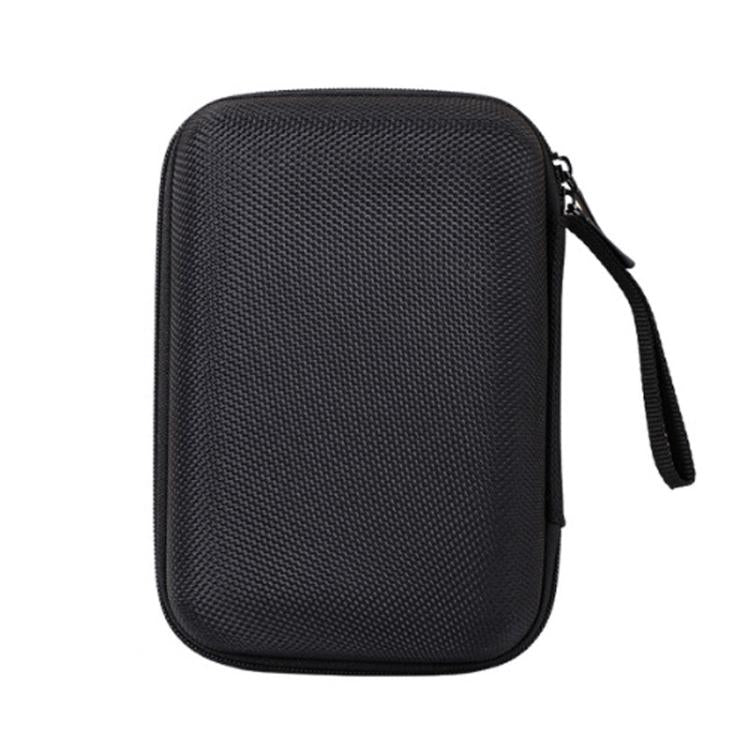 EVA Hard Disk Bag Portable Drop-proof Mobile Power Storage Bag Zipper Toolkit Accessory Storage Case, (Black)