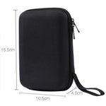 EVA Hard Disk Bag Portable Drop-proof Mobile Power Storage Bag Zipper Toolkit Accessory Storage Case, (Black)