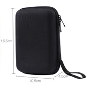 EVA Hard Disk Bag Portable Drop-proof Mobile Power Storage Bag Zipper Toolkit Accessory Storage Case, (Black)
