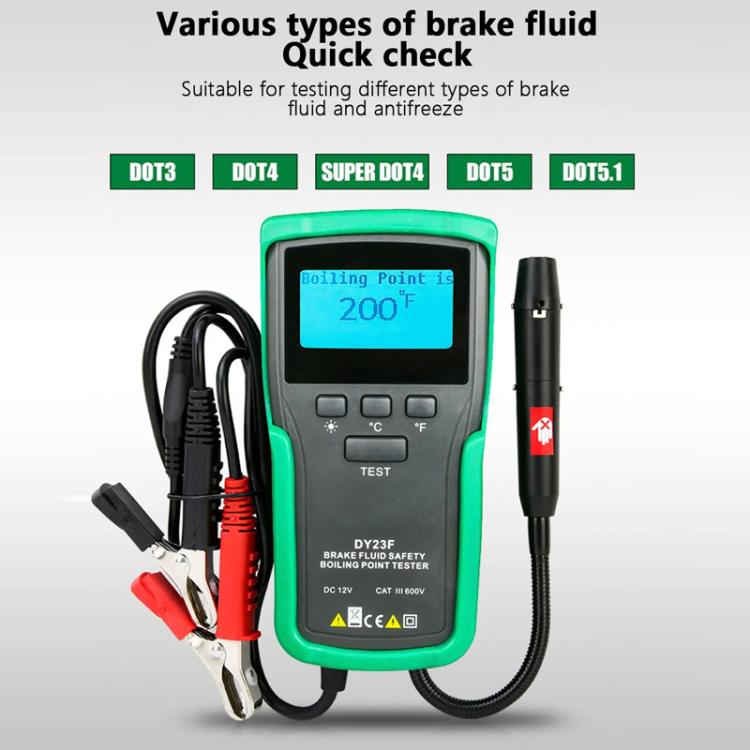 Tester per il punto di ebollizione del liquido freni DUOYI, strumento diagnostico per freni automobilistici
