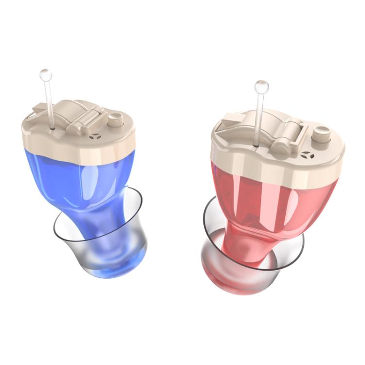 Apparecchio acustico digitale intelligente con riduzione del rumore CIC e amplificatore di suono regolabile per anziani., Right Ear Red, Left Ear Blue, Left+Right Red Blue, Left Ear Skin Color, Right Color Skin Color, Left+Right Skin, Right Ear Black  ...