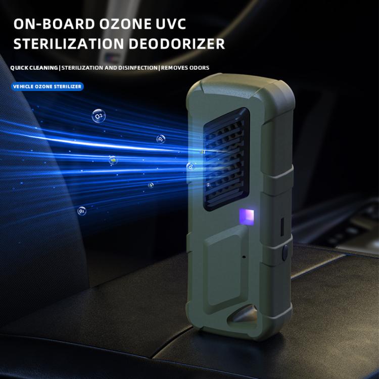 Deodorizzatore UVC per auto, purificatore d'aria con ricarica USB e ozono.