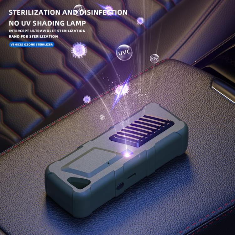 Deodorizzatore UVC per auto, purificatore d'aria con ricarica USB e ozono.