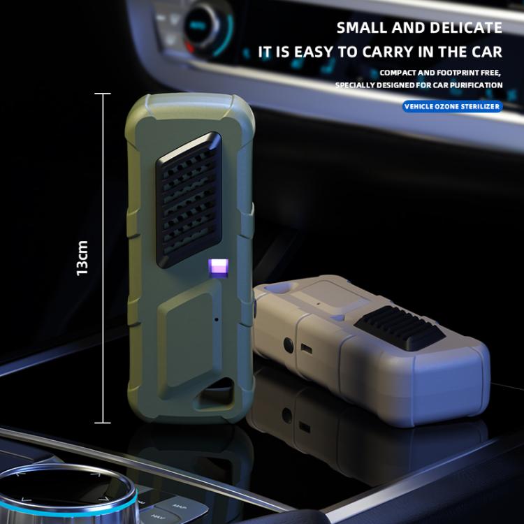 Deodorizzatore UVC per auto, purificatore d'aria con ricarica USB e ozono.