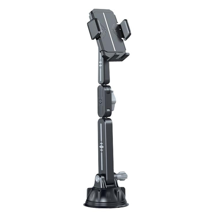 Supporto telescopico per cellulare con braccio meccanico estensibile per auto, parabrezza, cruscotto, con grande ventosa, supporto per navigatore