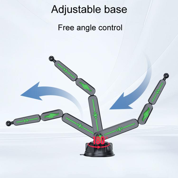 Supporto telescopico per cellulare con braccio meccanico estensibile per auto, parabrezza, cruscotto, con grande ventosa, supporto per navigatore