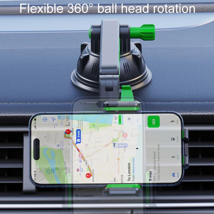 Supporto telescopico per cellulare con braccio meccanico estensibile per auto, parabrezza, cruscotto, con grande ventosa, supporto per navigatore