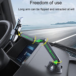 Supporto telescopico per cellulare con braccio meccanico estensibile per auto, parabrezza, cruscotto, con grande ventosa, supporto per navigatore