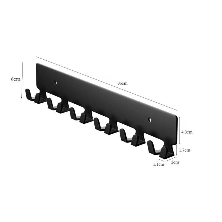 1 gancio portachiavi da parete in metallo per corridoio con 6 ganci, 1pc, 2pcs