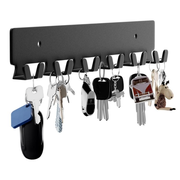 1 gancio portachiavi da parete in metallo per corridoio con 6 ganci, 1pc, 2pcs
