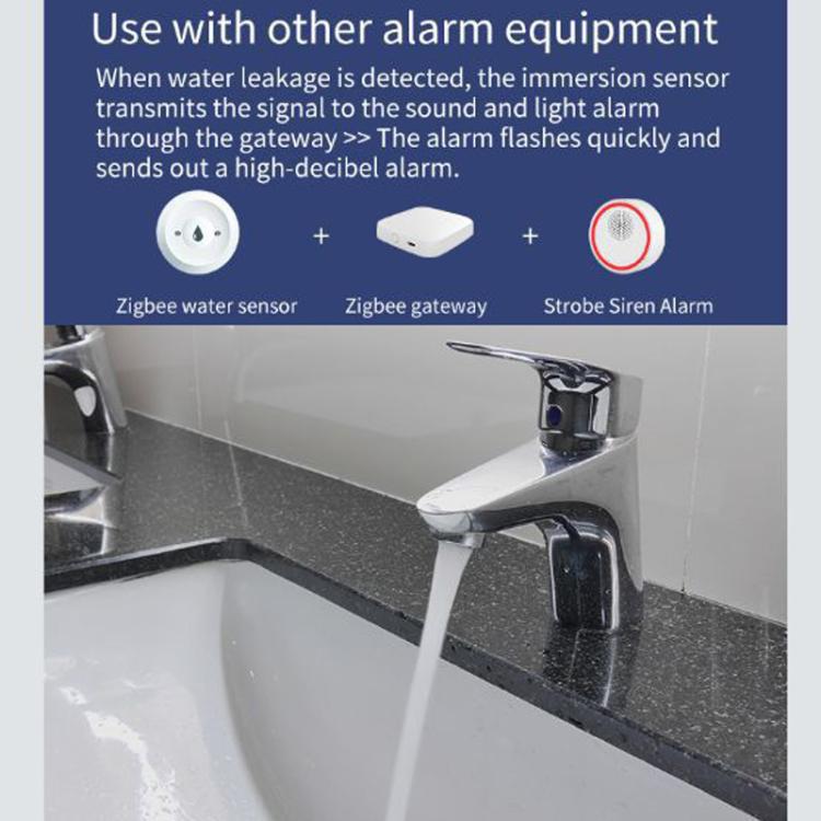 Sensore di rilevamento perdite d'acqua Zigbee, compatibile con Home Assistant, ZG-222Z