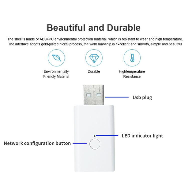 Ripetitore Zigbee USB, estensore di segnale, amplificatore passante per pareti, compatibile con Home Assistant., Zigbee 3.0 Extender