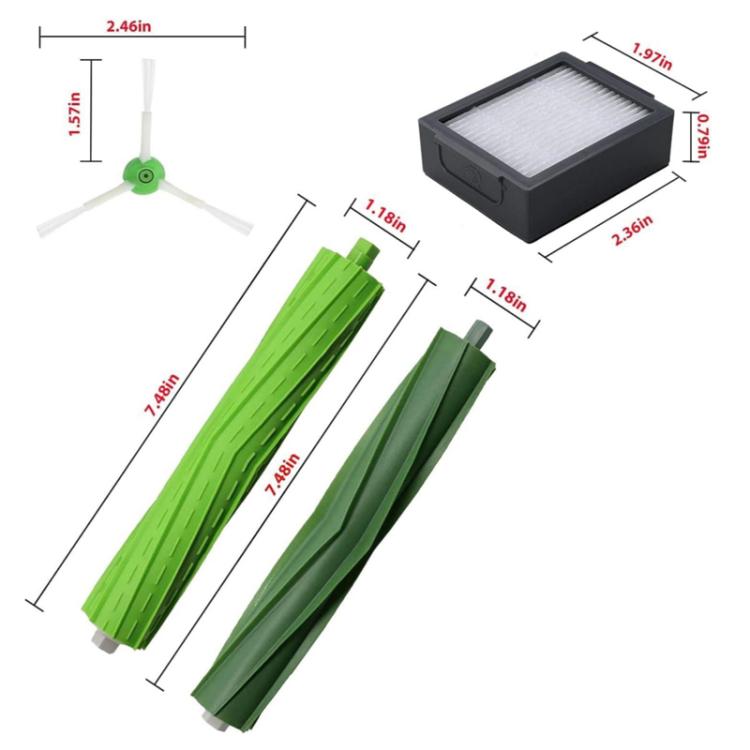 Set 14 pezzi ricambi per iRobot Roomba serie i3 i7 i4 i6 i8 E5