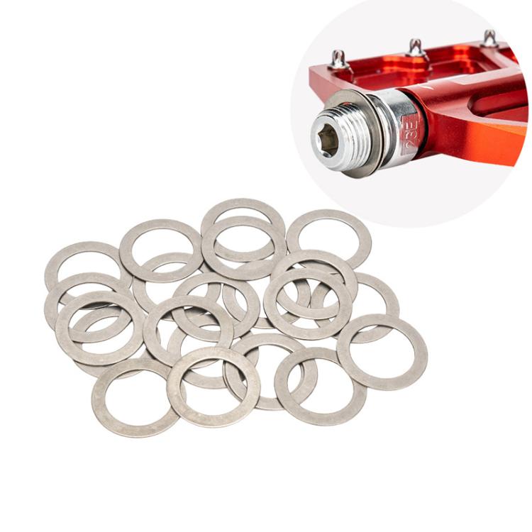 Rondella in acciaio inossidabile per pedali di bicicletta ZTTO, guarnizione di protezione per dischi di mountain bike., 20pcs