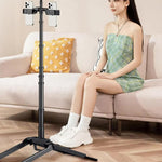 Treppiede regolabile 55" con doppio morsetto per smartphone