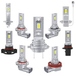 2 lampadine a LED per fari auto, mini 1:1, con collegamento diretto., H1, H3, H7, H11, 9005, 9006, H16, P13W, 9012