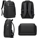 Wiersaam Men Waterproof Anti-Theft Business Backpack Travel Laptop Bag With USB Charging Port & Password Lock, Large, Middle, Small