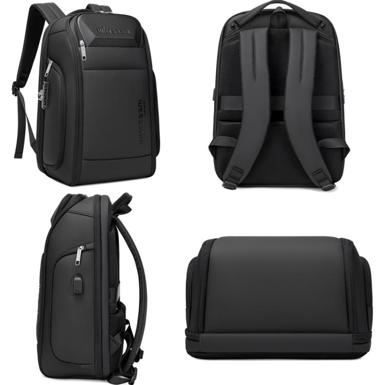 Wiersaam Men Waterproof Anti-Theft Business Backpack Travel Laptop Bag With USB Charging Port & Password Lock, Large, Middle, Small