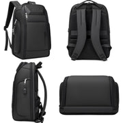 Wiersaam Men Waterproof Anti-Theft Business Backpack Travel Laptop Bag With USB Charging Port & Password Lock, Large, Middle, Small