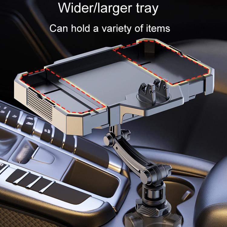 Vassoio girevole a 360 gradi per auto, supporto per cellulare regolabile in auto, Small, Medium, Large
