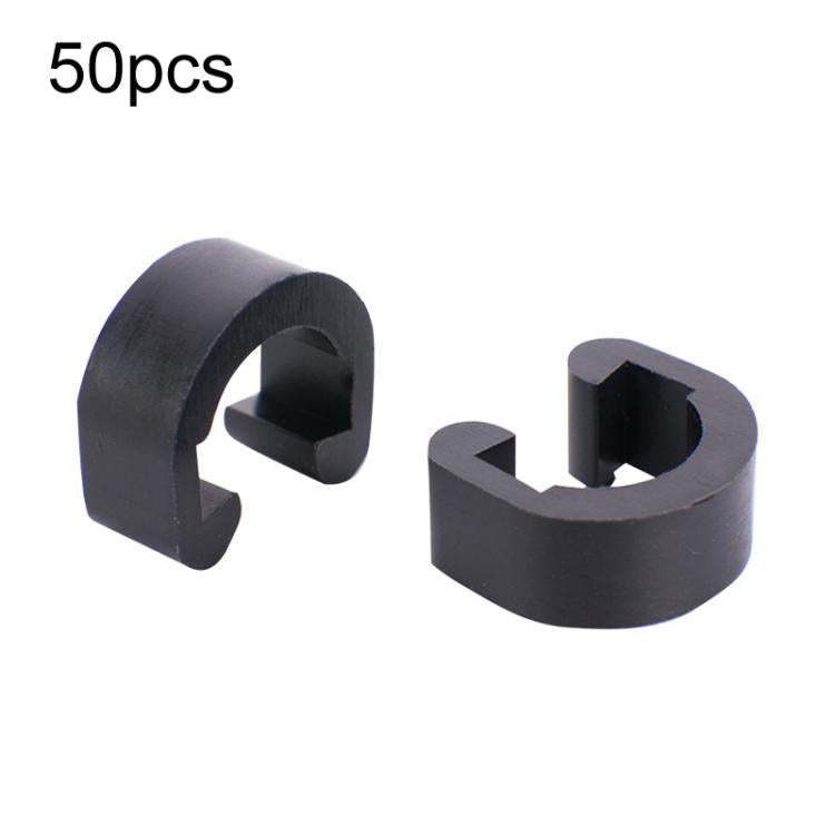 50 pezzi ZTTO Clip a C in plastica per bicicletta, morsetti per cavo cambio e freno per mountain bike