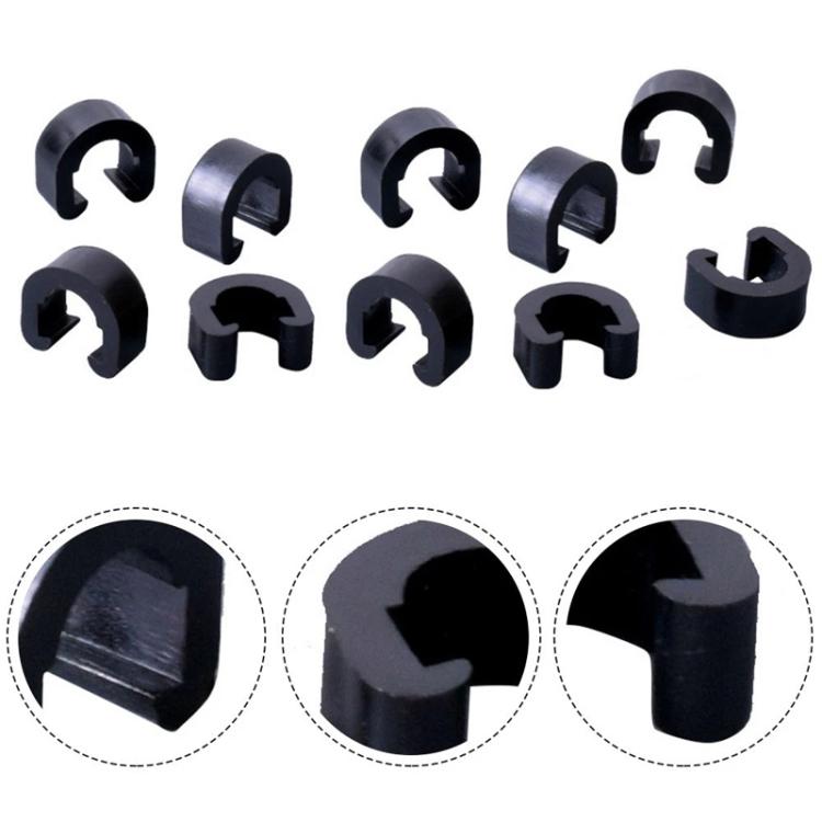 50 pezzi ZTTO Clip a C in plastica per bicicletta, morsetti per cavo cambio e freno per mountain bike