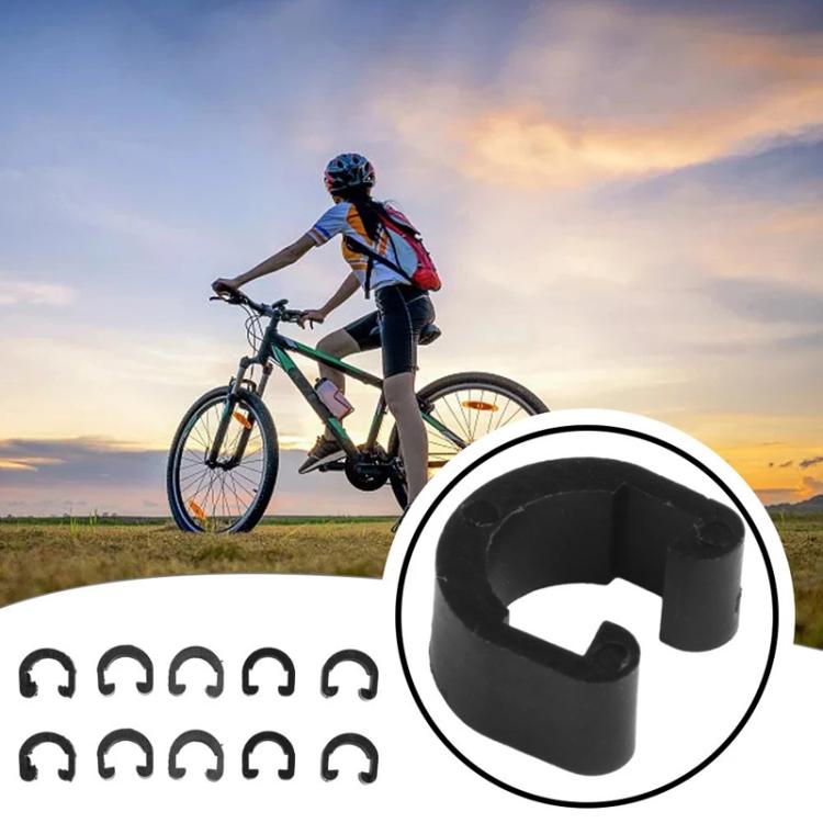 50 pezzi ZTTO Clip a C in plastica per bicicletta, morsetti per cavo cambio e freno per mountain bike
