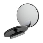 Specchietto retrovisore ausiliario ultra trasparente riflettente per retromarcia, per l'individuazione dell'angolo cieco., Black, Silver