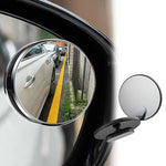 Specchietto retrovisore ausiliario ultra trasparente riflettente per retromarcia, per l'individuazione dell'angolo cieco., Black, Silver
