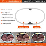 Specchio ingranditore per trucco con luce LED a sfioramento per aletta parasole auto.