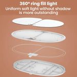 Specchio ingranditore per trucco con luce LED a sfioramento per aletta parasole auto.