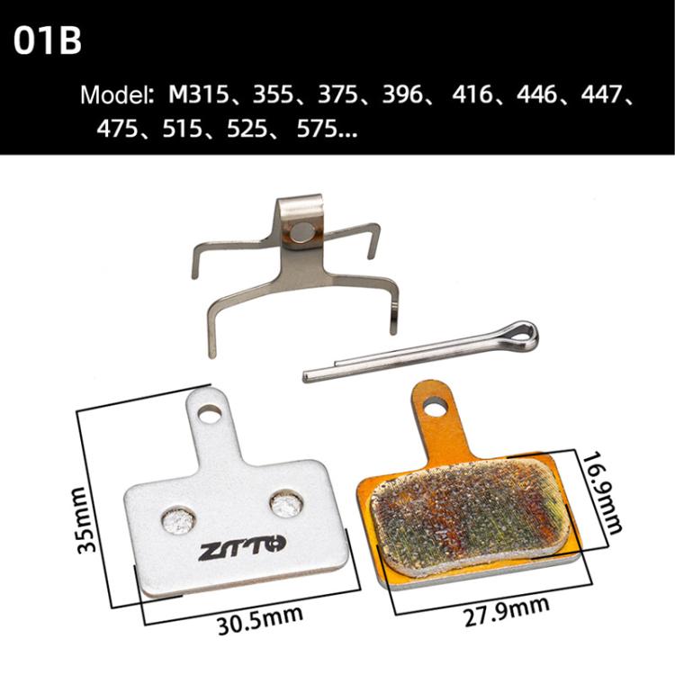 2 paia di guarnizioni per freni a disco in metallo sinterizzato ZTTO per bicicletta, mountain bike, bici da strada, scooter elettrico., 01B, 01E, 01F, 02D, 02F, 860, 861, 944