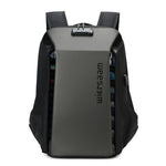 Wiersaam WY1350 Men Anti-Theft Business Backpack Laptop Bag For Travel With Password Lock, WY1350 Gray