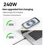 ANKER A8060 1.5m 240W PD Fast Charging Dual Type-C Charging Cable Braided Data Cable