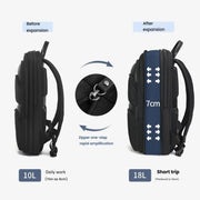Men Expandable Waterproof Lightweight Laptop Backpack With Floating Zipper, Tigernu T-B9121  15.6 Inch, Tigernu T-B9121  17 Inch