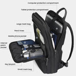 Men Expandable Waterproof Lightweight Laptop Backpack With Floating Zipper, Tigernu T-B9121  15.6 Inch, Tigernu T-B9121  17 Inch