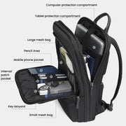 Men Expandable Waterproof Lightweight Laptop Backpack With Floating Zipper, Tigernu T-B9121  15.6 Inch, Tigernu T-B9121  17 Inch