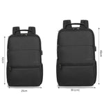 Men Anti-Theft Laptop Backpack with USB Charging Port, Headphone Hole & Comfort Shoulder Straps for Travel, Work Commute, Tigernu  15.6-inch Standard, Tigernu 19-inch Expandable