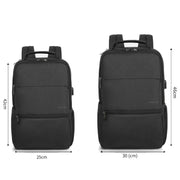 Men Anti-Theft Laptop Backpack with USB Charging Port, Headphone Hole & Comfort Shoulder Straps for Travel, Work Commute, Tigernu  15.6-inch Standard, Tigernu 19-inch Expandable