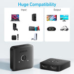 ANKER A83H1 4K 2 Into 1 Out Docking Station HDMI Converter, A83H1