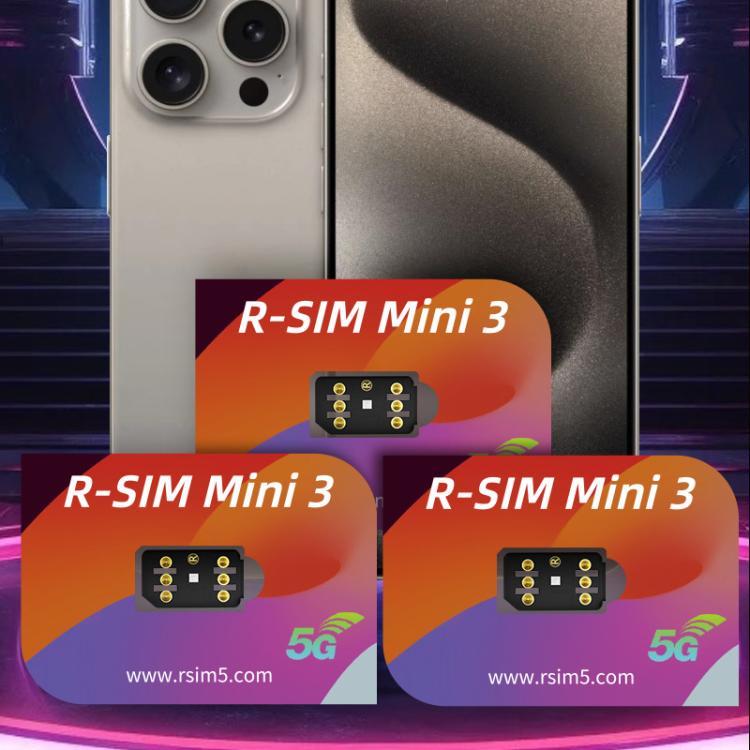 Chip sblocco R-SIM Mini 3 per iPhone 13-16 Dual SIM