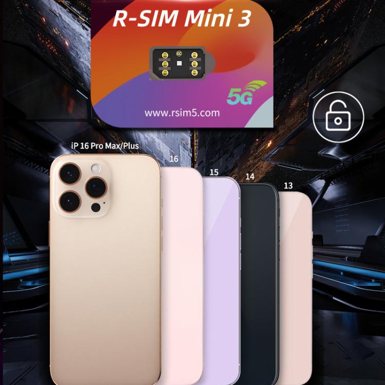 Chip sblocco R-SIM Mini 3 per iPhone 13-16 Dual SIM