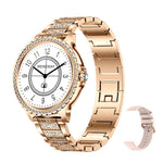 Smartwatch sportivo impermeabile con chiamate Bluetooth, assistente vocale AI, funzione Life Life, impermeabile e con chiamate Bluetooth., Black Silicone Strap, Gold Pink Silicone Strap, Silver Gray Silicone Strap                                       ...