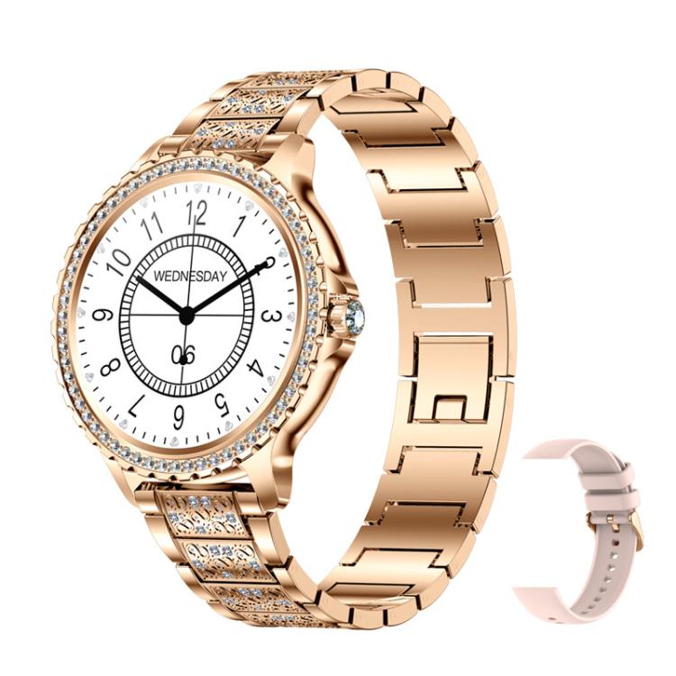 Smartwatch sportivo impermeabile con chiamate Bluetooth, assistente vocale AI, funzione Life Life, impermeabile e con chiamate Bluetooth., Black Silicone Strap, Gold Pink Silicone Strap, Silver Gray Silicone Strap                                       ...