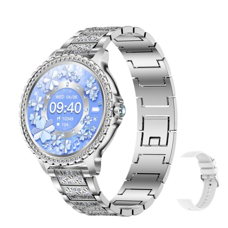 Smartwatch sportivo impermeabile con chiamate Bluetooth, assistente vocale AI, funzione Life Life, impermeabile e con chiamate Bluetooth., Black Silicone Strap, Gold Pink Silicone Strap, Silver Gray Silicone Strap                                       ...