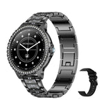 Smartwatch sportivo impermeabile con chiamate Bluetooth, assistente vocale AI, funzione Life Life, impermeabile e con chiamate Bluetooth., Black Silicone Strap, Gold Pink Silicone Strap, Silver Gray Silicone Strap                                       ...