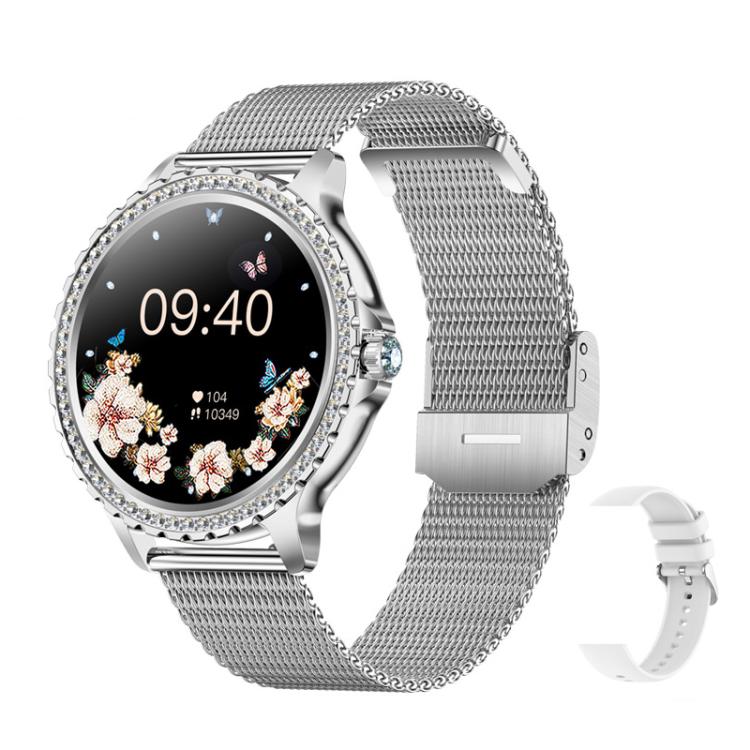 Smartwatch sportivo impermeabile con chiamate Bluetooth, assistente vocale AI, funzione Life Life, impermeabile e con chiamate Bluetooth., Black Silicone Strap, Gold Pink Silicone Strap, Silver Gray Silicone Strap                                       ...