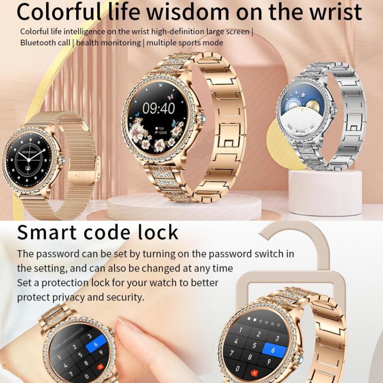 Smartwatch sportivo impermeabile con chiamate Bluetooth, assistente vocale AI, funzione Life Life, impermeabile e con chiamate Bluetooth., Black Silicone Strap, Gold Pink Silicone Strap, Silver Gray Silicone Strap                                       ...