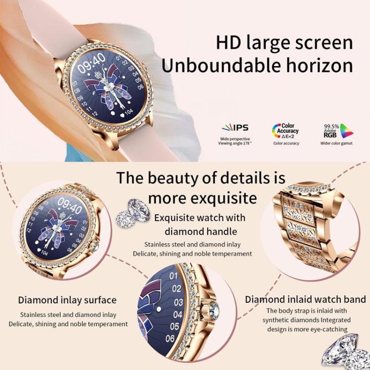 Smartwatch sportivo impermeabile con chiamate Bluetooth, assistente vocale AI, funzione Life Life, impermeabile e con chiamate Bluetooth., Black Silicone Strap, Gold Pink Silicone Strap, Silver Gray Silicone Strap                                       ...